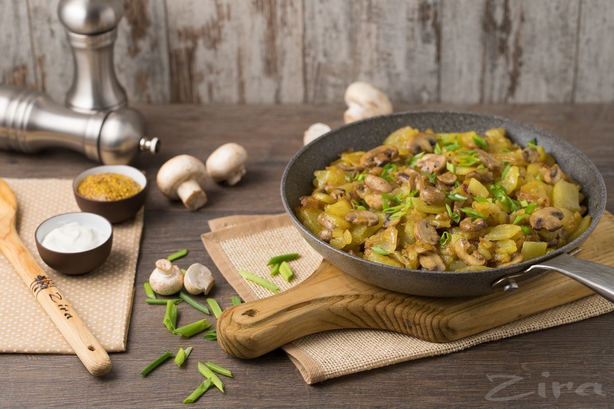 Картошка с мясом и грибами - Скоблянка - пошаговый рецепт с фото на Готовим дома