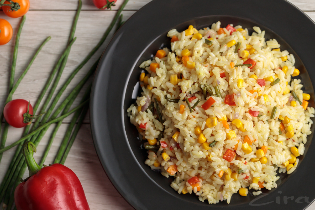 Рис с овощами, пошаговый рецепт на ккал, фото, ингредиенты - Homemadefood