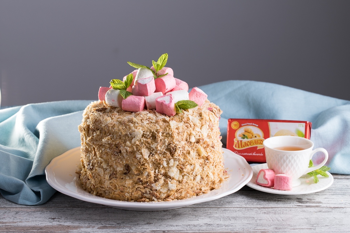 Любимый торт Наполеон рецепт с фото пошагово