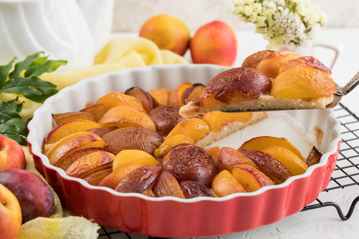 Сметанный фруктовый пирог - пошаговый рецепт с фото