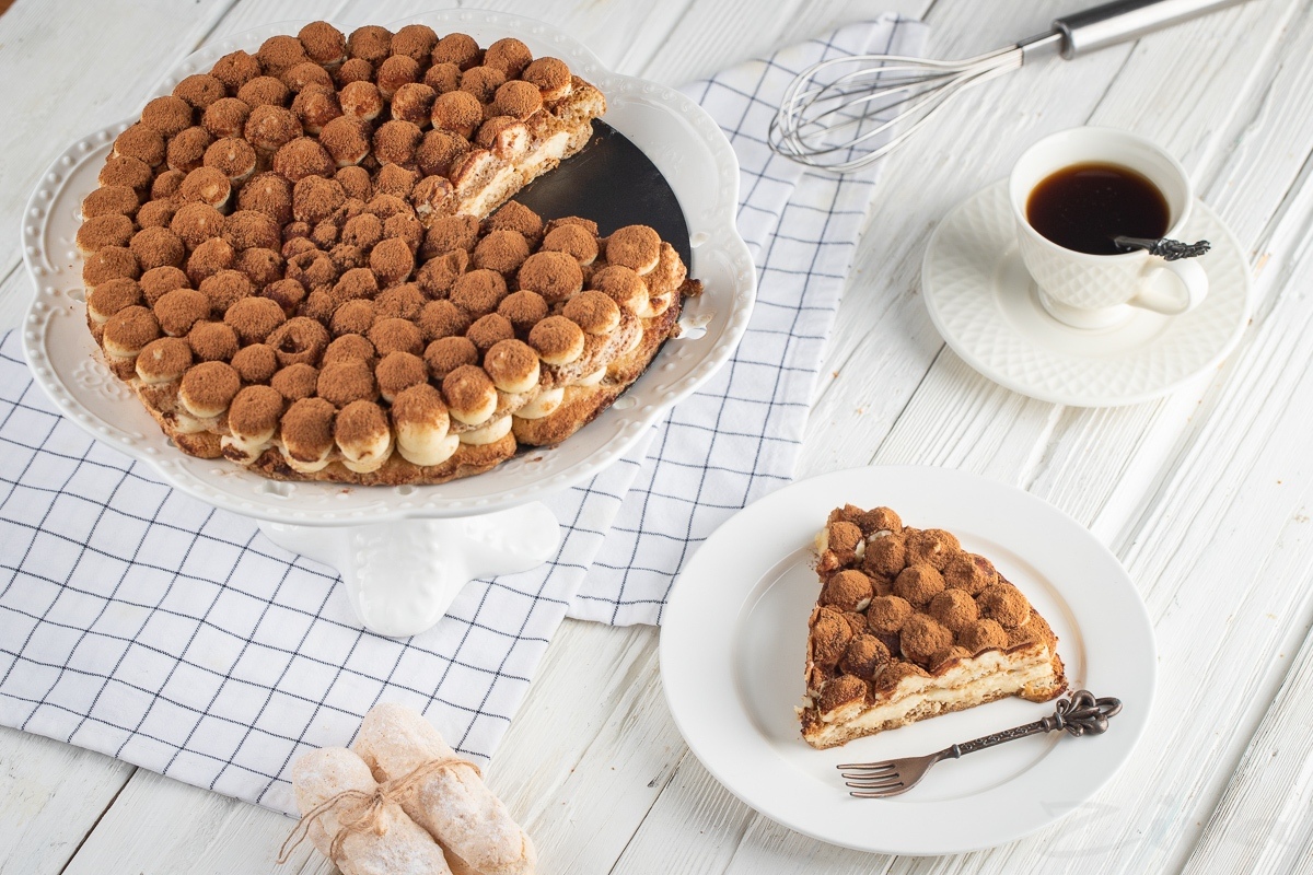 Торт из печенья с кофейным ароматом без выпечки – пошаговый рецепт с фото