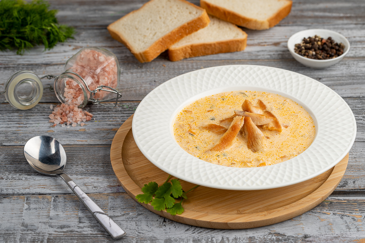 Куриный суп с рисом и сыром - рецепт с рачетом калорийности и БЖУ